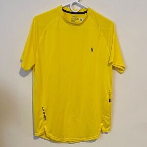 Polo by Ralph Lauren Bright Yellow Performance Tee with Navy Logo